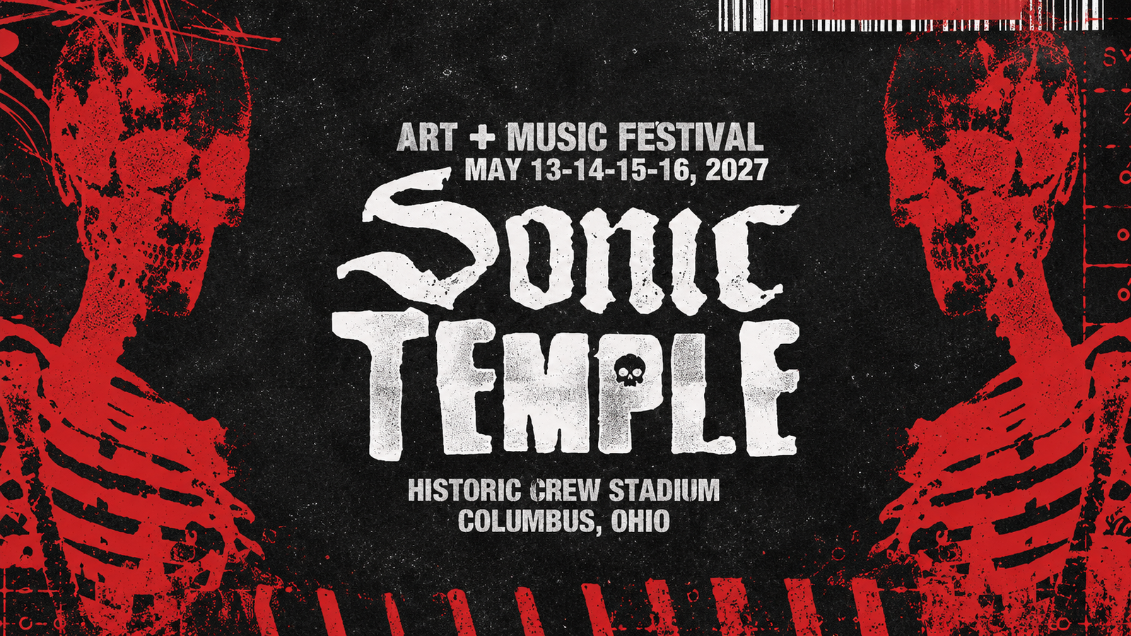 Sonic Temple 2027 reveals its full lineup: Iron Maiden, Blink-182, Korn and Faith No More, May 13-16 in Columbus, Ohio.